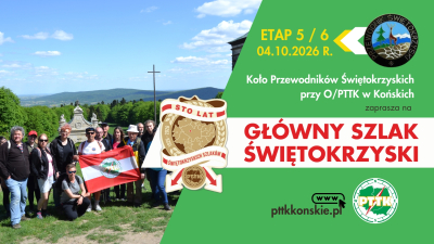 Zdobywamy Odznakę Jubileuszową Głównego Szlaku Świętokrzyskiego etap 5
